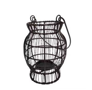 Bougie filaire en métal couleur noire Lanterne Restaurant Mariage Noël Décoration de la maison Centres de table Bougie Fournitures en vrac - Product Image 1