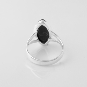 Anillo de piedras preciosas de ónix negro genuino, joyería de plata de ley 925, diseño único, anillos de Vermeil eternos para mujer, moda - Product Image 4