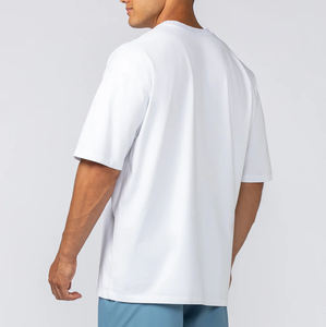 T-shirt à poche surdimensionnée personnalisé pour homme Coupe ample et courte 100% coton/polyester Biologique Écologique Séchage rapide Streetwear Tee - Product Image 3