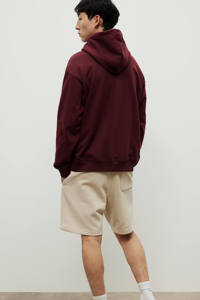 Sweat-shirt à capuche surdimensionné en coton 100% de haute qualité, couleur unie, décontracté, épaules tombantes, pull personnalisé avec logo, sweat-shirt pour hommes - Product Image 3