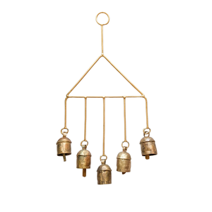 Campana de Navidad con acabado antiguo, accesorios de decoración festiva, campana de Metal colgante de tela, muñeco de nieve, decoración del hogar de alta calidad - Product Image 2