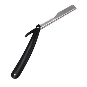 Rasoirs avec logo personnalisé en gros Rasoir droit en plastique Lame de rasage Couteau de rasage Lame simple Double EdgeStraight Razo - Product Image 1