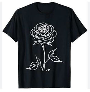 Vêtements en vrac T-Shirt de haute qualité avec impression personnalisée de rose blanche Broderie Design avec logo OEM - Product Image 6