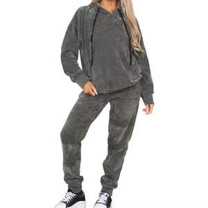 Survêtement pour femmes à logo personnalisé, best-seller, coupe ample, manches longues, délavage acide, pour femmes, taille plus, pour l'hiver, survêtements pour femmes - Product Image 5