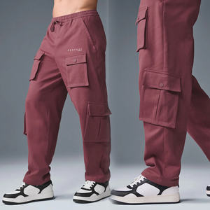 Custom Logo High Quality Men's Sportswear Sweatpants Cargo Street Training Trousers and Joggers - Product Image 3