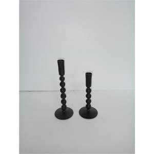 Portavelas de Hierro Negro Rústico al por Mayor |   Cámara de Aire Portátil Pequeña con Mango |   Candelabro de Metal Resistente - Product Image 4
