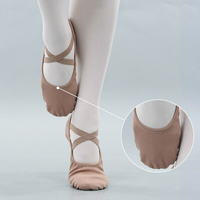 Zapatillas de Ballet Profesionales para Niños, Ecológicas, de Lona, Ligeras, Duraderas, Antideslizantes, con Suela Dividida Suave y Transpirable
