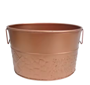 Maceta de metal vintage decorativa de tendencia, macetas de decoración interior y exterior para jardinería de colecciones impresionantes - Product Image 6