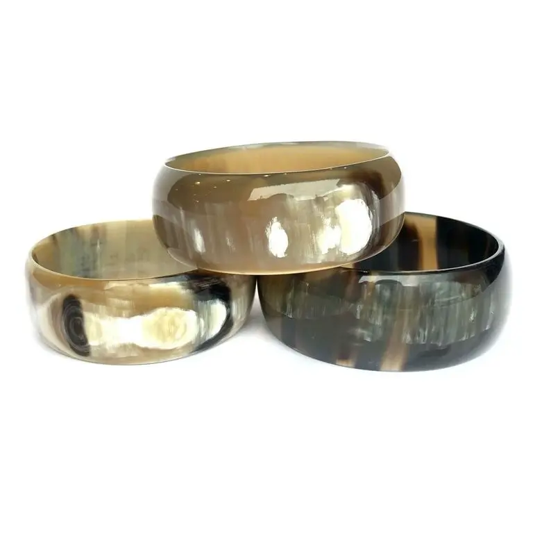 2024 Trending Design Mother of Pearl Inlay And Horn Inlay Bracelets Bangles in Oval Shape For Women and Girls.