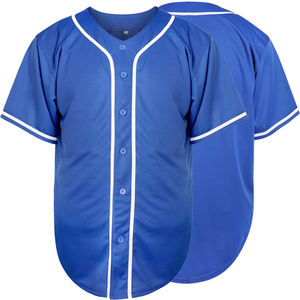 Maillot de baseball pour homme de qualité supérieure, respirant, en polyester, à manches courtes, boutonné, vêtements d'équipe sportive, maillot de haute qualité pour jeunes - Product Image 3