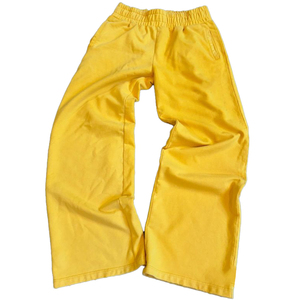 Personalizado Casual Vintage Terry Flared Pant Jogger pantalones de chándal hombres 100% algodón de peso pesado pantalones de chándal de algodón para hombres y mujeres - Product Image 1