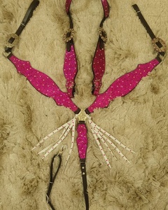 Ensemble de matériel de cheval de conception occidentale en cuir de vachette léger de qualité supérieure-Collier de poitrine de tête Tendance Chevaux de saison - Product Image 3