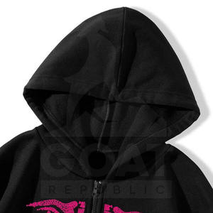 Sudadera con Capucha de Diseño Personalizado, 100% Algodón, con Pedrería, Forro Polar, Estilo Urbano, Cierre Completo, para Hombre, Alta Calidad - Product Image 2