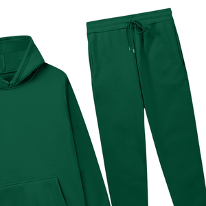 Conjunto Deportivo de Sudadera con Capucha Verde Bosque y Pantalones Jogger para Hombre y Mujer, Ropa Deportiva Casual de Invierno, Venta al Por Mayor de Fábrica, Logotipo Personalizado OEM - Product Image 5