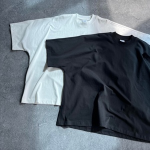 เสื้อยืดลำลองพรีเมียมสำหรับผู้ชาย ผ้าฝ้ายซูพิมา 180-300 กรัม หนัก ทรงโอเวอร์ไซส์ ไหล่ตก ไซส์ใหญ่ ระบายอากาศได้ดี แห้งเร็ว - Product Image 4