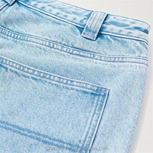 Men's Casual Streetwear Vintage <b>Denim</b> Color Block Sweat <b>Shorts</b> Wholesale <b>Elastic</b> <b>Waist</b> Drawstring Cotton High Quality <b>Short</b> - Product Image 2