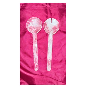 Juego de cubiertos de cena de resina de calidad de marca con pulido de espejo chapado en oro ecológico para uso en fiestas-Fabricante y proveedor - Product Image 2