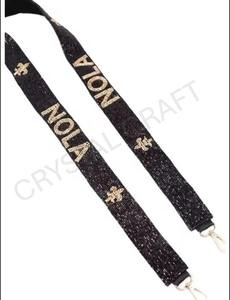 Forma y diseño personalizados, correas para bolso con cuentas rojas y negras, accesorios de moda con correa para monedero con cuentas - Product Image 4