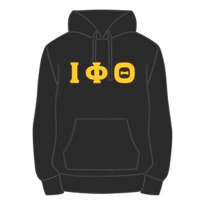 Iota phi theta เสื้อฮู้ดสวมหัวสีดำเสื้อมีฮู้ดผ้าคอตตอนแบบพรีเมียมเสื้อผ้าพี่น้องสไตล์กรีกปักตามสั่งสไตล์เทพเก้า hbcu ชีวิตกรีก - Product Image 2