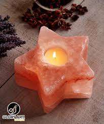 Portavelas de sal en forma de corazón del Himalaya tallado a mano, estilo elegante de amor para el bienestar y la decoración del hogar - Product Image 4