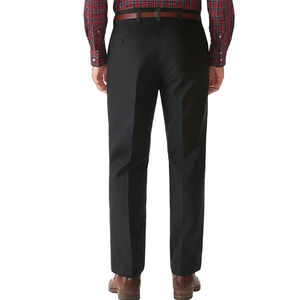 Pantalon formel pour homme d'automne, taille mi-haute, devant plat, coupe droite, toile respirante, de haute qualité, confortable, pantalon de costume d'affaires - Product Image 2