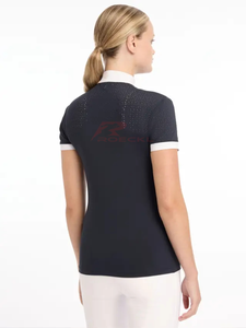 Camisa de espectáculo de equitación para mujer, venta al por mayor, diseño de moda, material suave transpirable, ropa ecuestre elegante para competición - Product Image 6