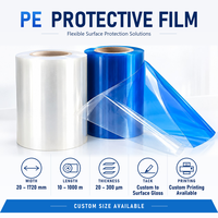 Film de protection de surface auto-adhésif personnalisé en PE bleu indien pour l'industrie et les panneaux de pierre de comptoir en quartz à surface solide