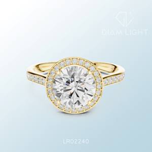 Anillo de racimo redondo premium hecho a medida con diamante cultivado en laboratorio certificado por IGI, diseño de joyería fina elegante hecho a mano. - Product Image 6