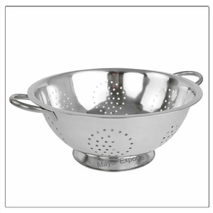 22 cm Eco-Friendly Stainless Steel Kitchen Tool Durable <b>Colander</b> & Strainer for Fruits Rice Vegetables - Product Image 3