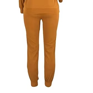 Survêtement 100% coton de qualité supérieure pour femmes, imprimé tendance, vêtements de course décontractés, taille adulte, ensemble 2 pièces avec fermeture éclair pour l'hiver - Product Image 6