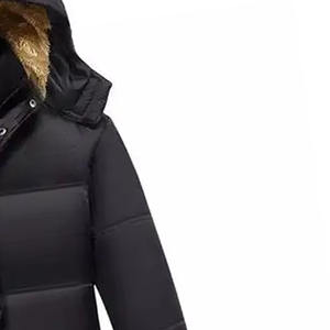 Premium Quality Men's Winter <b>Canvas</b> Puffer Jacket with Front Custom Logo Print <b>Waterproof</b> Wholesale - Product Image 2