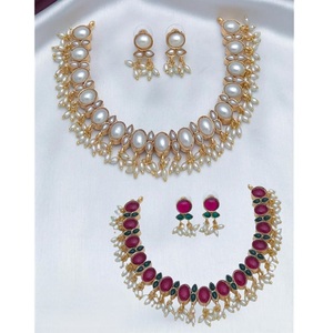 Collar Simple Chapado en Oro, Pulido Mate para Fiestas, Bodas, Latón, Regalo Perfecto para Mujer - Product Image 1