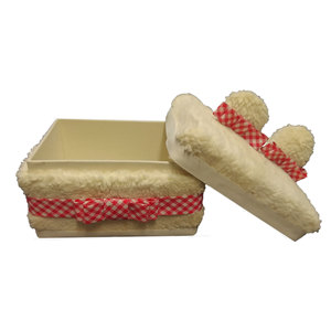 Boîte de rangement décorative en peluche - Product Image 3