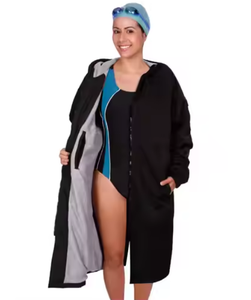 Parka de natación de nuevo diseño, bata cambiante impermeable para adultos y niños, bata cambiante de Surf, Parkas de natación - Product Image 6