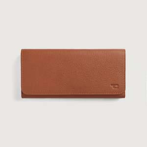 Taylor Brown Genuine Leather <b>RFID</b> Continental Slim <b>Wallet</b> (Vegetable Tanned Open Closure) - Product Image 1