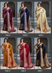 Saree en satin modal léger avec imprimé Ajrakh de style ethnique pour toutes les occasions comprend un bandana - Product Image 6