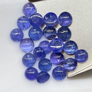 Venta al por mayor natural tanzanita cabujón 3mm forma redonda calibrado tamaño cabujón para la fabricación de joyas - Product Image 4