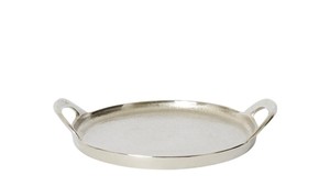 Plateau de service décoratif en aluminium argenté fait à la main personnalisé Design métallique unique pour le service des aliments directement du fournisseur - Product Image 2