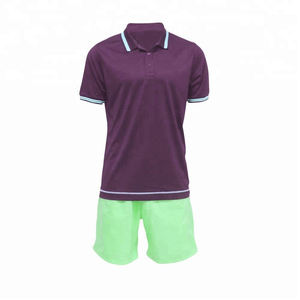 Ensemble de Tenue de Tennis Unisexe Nouveau Design Vêtements de Sport Vêtements d'Été Manches Courtes Polyester/Coton/Fibre de Bambou - Product Image 5
