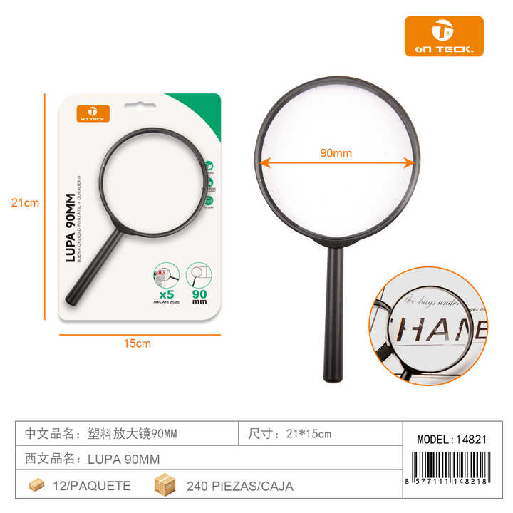 90CM Plastic Magnifying Glass Large 12 Units magnifying glass 90cm plastic durable portable tool educational home 14821
