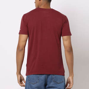 "T-shirt pour hommes T-shirt à base de logo à manches latérales couleur marron meilleur pour l'été" - Product Image 3
