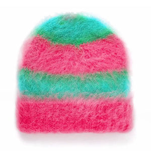 Bonnet d'hiver personnalisé de haute qualité avec logo, bonnet en mohair jacquard coloré pour adultes, vente en gros, prix des bonnets jacquard - Product Image 5