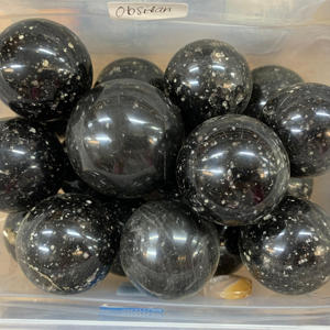 Sphères d'obsidienne en gros, pierres précieuses naturelles d'Indonésie de haute qualité, artisanat, cristal de guérison - Product Image 3