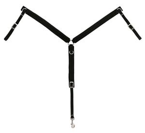 Collier de poitrine en cuir de cheval occidental Plastron de baril de cheval occidental, collier de poitrine noir usiné de plaisir de traînée - Product Image 1