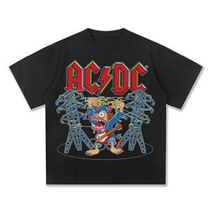 T-shirts streetwear en coton épais OEM en gros, impression graphique personnalisée DTF DTG, production en vrac haute définition - Product Image 3