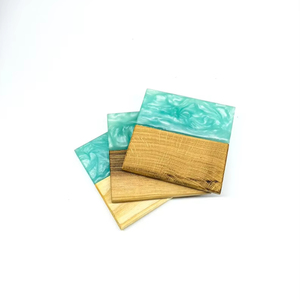 Handmade Classic Epoxy Resin <b>Coaster</b> Set Custom Art <b>Drink</b> <b>Coasters</b> with Dried Flowers for Coffee Table Decor - Product Image 1