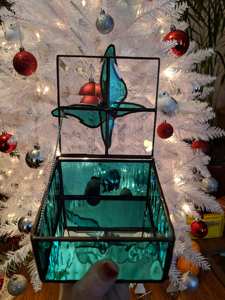 Traditional Butterfly Design <b>Glass</b> Ring <b>Boxes</b> Made With Metal And Colorful <b>Glass</b> <b>For</b> <b>Jewellery</b> Organizer Wedding Engagement Gift - Product Image 3