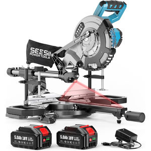 Sierra ingletadora deslizante inalámbrica Seesii de 8'' con guía láser para metal, azulejos y madera, grado DIY - Product Image 1