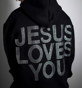 OEM fábrica nueva venta al por mayor de alta calidad 100 algodón cremallera completa rhinestone hombres sudaderas con capucha Unisex cremallera Sudadera con capucha - Product Image 3