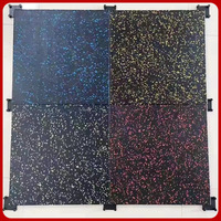 QTMAT anti-dérapant EPDM Granules élastique haltérophilie Gym carreaux de sol en caoutchouc Gym tapis de sol en caoutchouc